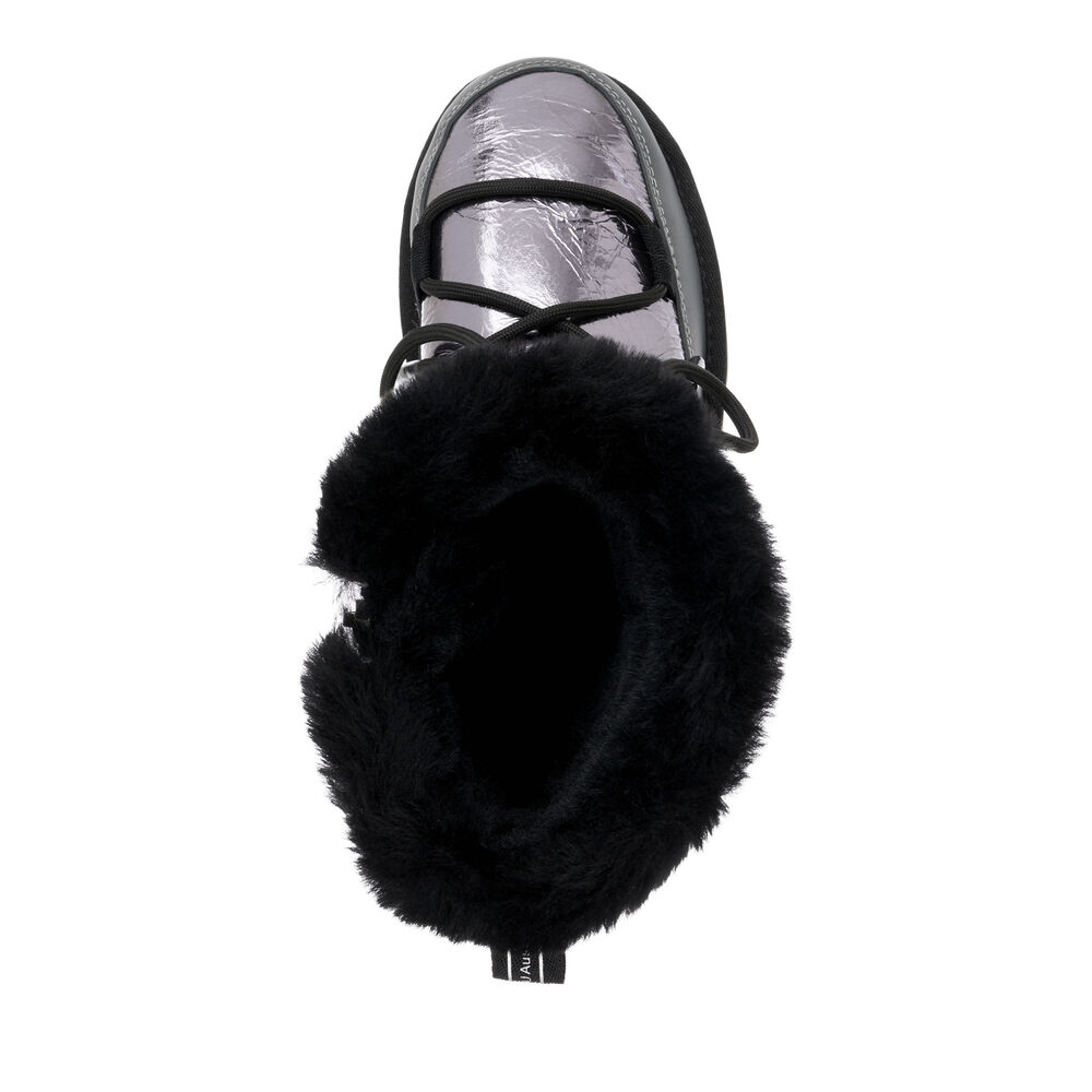 Emu Blurred Mirror Stiefel Damen Dunkelsilber | 96DKUGYQE