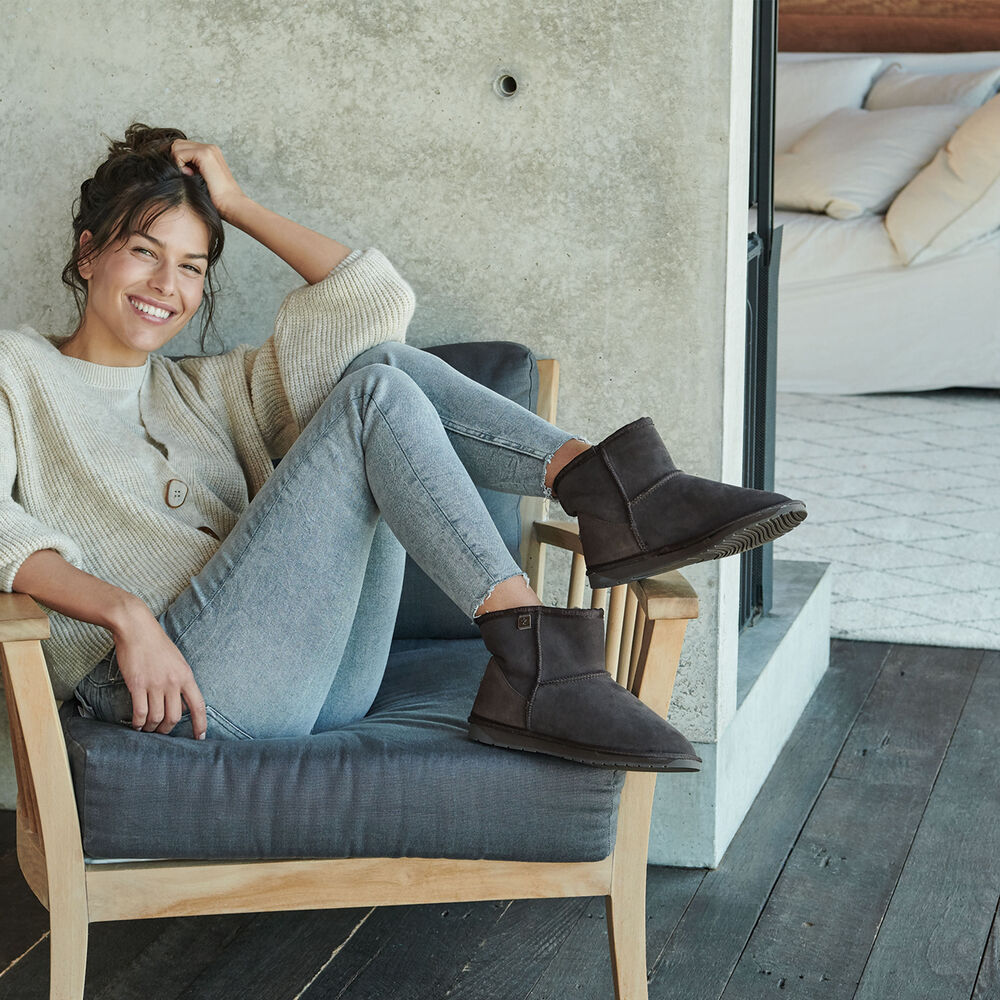 Emu Platinum Stinger Slim Mini Stiefel Damen Tiefesgrau | 04XIFUBHL