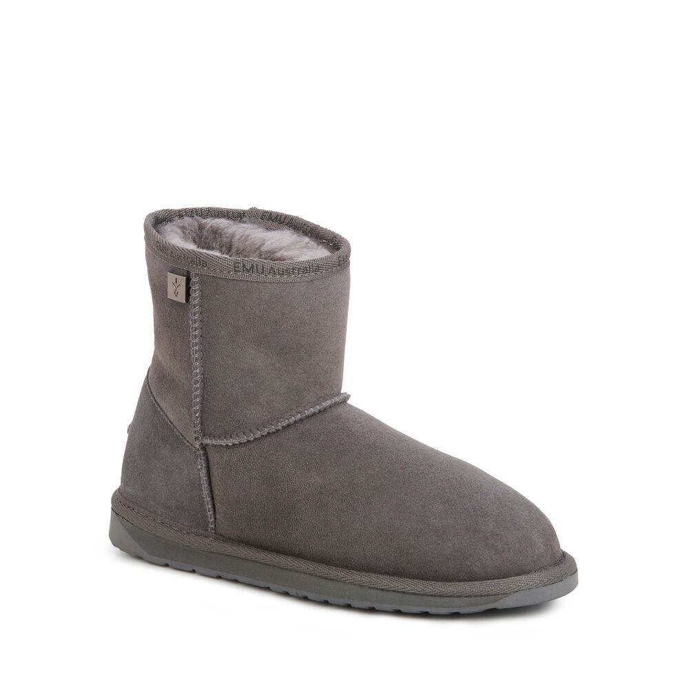 Emu Platinum Stinger Slim Mini Stiefel Damen Tiefesgrau | 04XIFUBHL