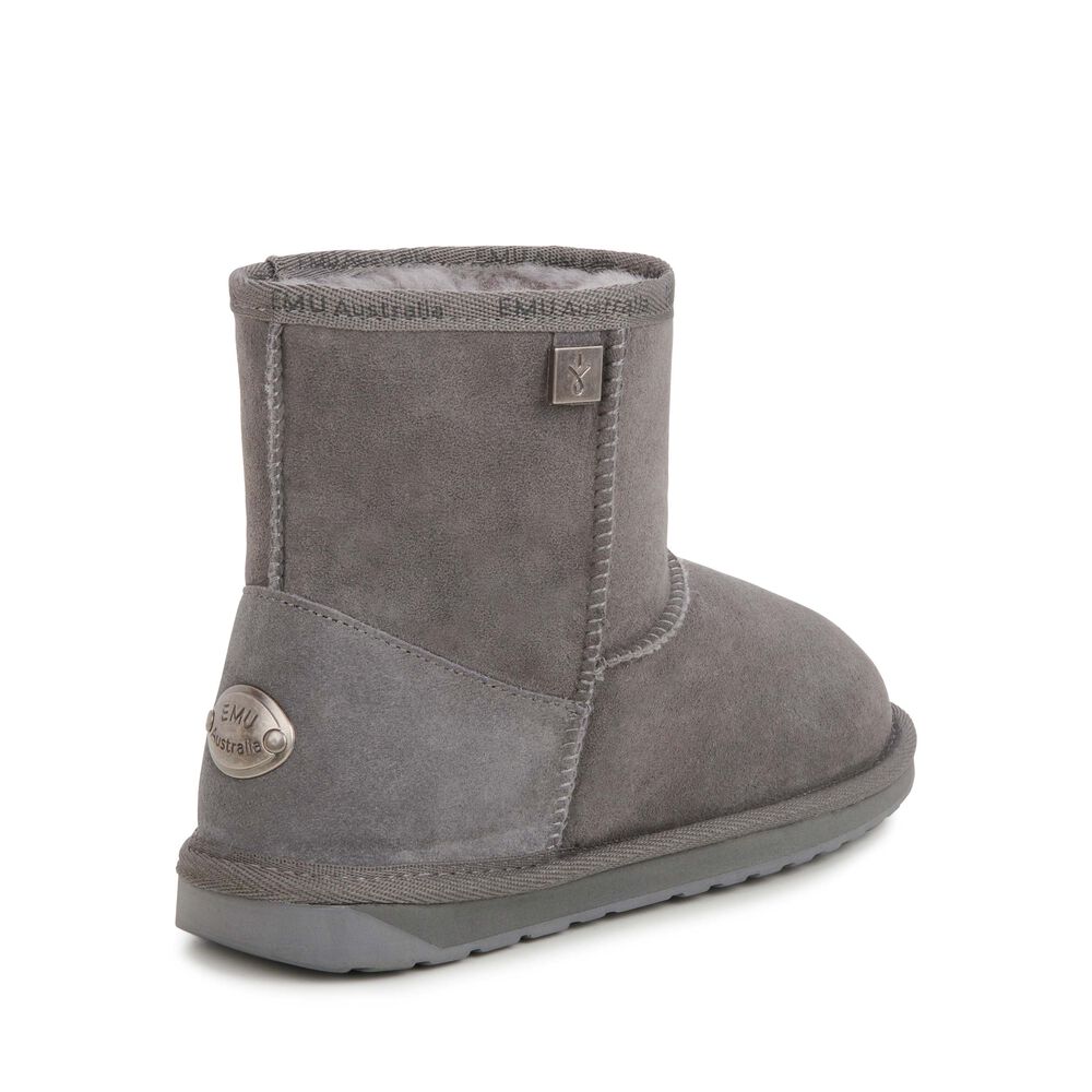 Emu Platinum Stinger Slim Mini Stiefel Damen Tiefesgrau | 04XIFUBHL