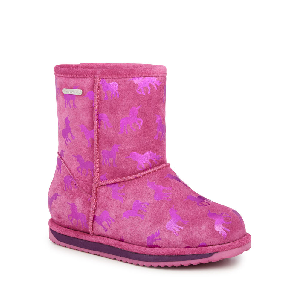 Emu Rainbow Unicorn Brumby Stiefel Kinder Tiefesrosa | 96FBIXQWR