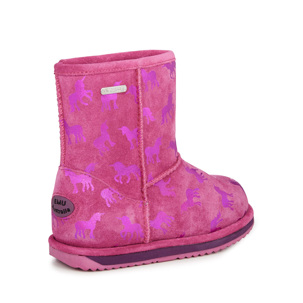 Emu Rainbow Unicorn Brumby Stiefel Kinder Tiefesrosa | 96FBIXQWR