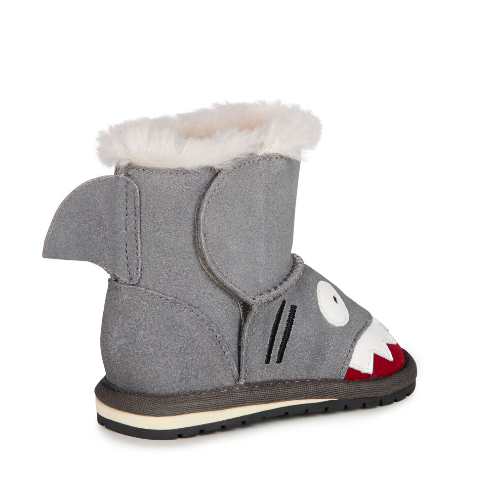 Emu Shark Walker Babies Stiefel Kinder Grau | 98SBIJTNK