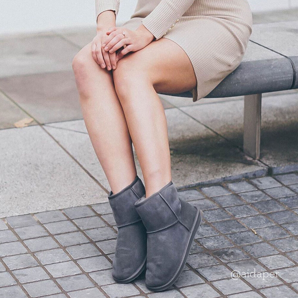 Emu Stinger Mini Stiefel Damen Tiefesgrau | 45AFLXHYG