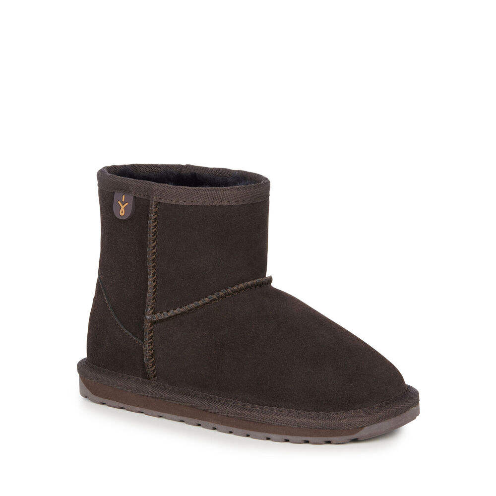 Emu Wallaby Mini Stiefel Kinder Schokolade | 73WFYUISE